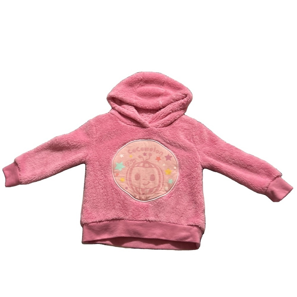 Pink Fuzzy Cocomelon Pull Over Hoodie Size 2T